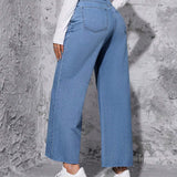 PETITE Jeans de talle alto de pierna ancha