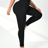 Talla grande Leggings deportivos de cintura ancha