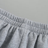 Conjunto casual de sudadera con capucha para otono/invierno y pantalones deportivos con estampados de letras, mangas caidas y forro polar