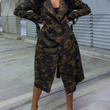 Slayr Gabardina con estampado de camuflaje