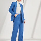 Mulvari Pantalones con blazer de cuello esmoquin de doble botonadura