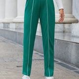 Essnce Pantalones ribete en contraste con bolsillo oblicuo