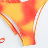 Swim Conjunto de bikini de verano con nudos en la parte delantera y diseno de tenido anudado con conjunto de cubierta para playa