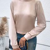 Prive Blusa con fruncido de espalda abierta con nudo de saten