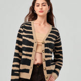 Forever 21 Sueter Tipo Cardigan A Rayas Para Mujer