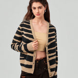 Forever 21 Sueter Tipo Cardigan A Rayas Para Mujer