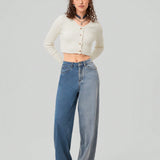 Forever 21 Jeans De Pierna Recta Para Mujer Con Bolsillos Inclinados En Color En Contraste