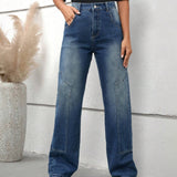 EZwear Jeans de pierna recta de talle alto