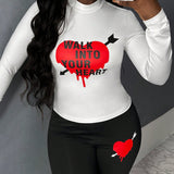 Slayr Leggings con camiseta con estampado de slogan