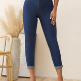 Jeans ajustados con cremallera