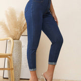 Jeans ajustados con cremallera