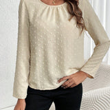 LUNE Blusa de lunares con cordon trasero