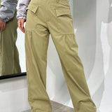 Unity Pantalones cargo con bolsillo lateral con solapa