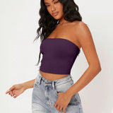 BASICS Top Brasier sin tirantes unicolor