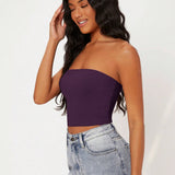 BASICS Top Brasier sin tirantes unicolor