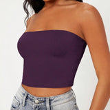 BASICS Top Brasier sin tirantes unicolor