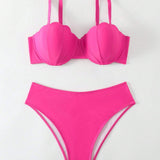 Swim Curve Plus Size Women's Seashell Trimmed Cami Swimsuit Set
