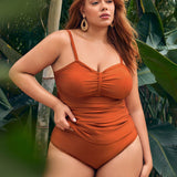 Swim Chicsea Conjunto De Bikini Con Volantes Y Huecos Para Mujer De Talla Grande