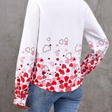 Camisa Con Botones Y Estampado De Corazones