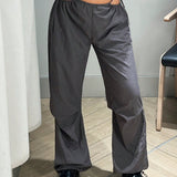 ICON Pantalones de pierna ancha de cintura con abertura