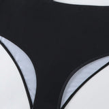 Swim Bikini Con Estampado Geometrico Y Tirantes De Chaleco Para Mujeres