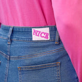 Frenchy Jeans De Estilo Simple Y Corte Recto Para Mujer