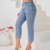 Prive Jeans de ajuste mom capris