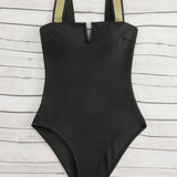 Swim Traje De Bano De Una Pieza Para Mujer Con Tirantes Anchos