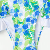 Swim Traje De Bano De Una Pieza Con Estampado Floral Full Bloom Y Tirantes Finos Para Mujer