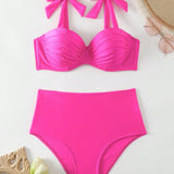 Swim Conjunto De Traje De Bano Push-up Para Mujer