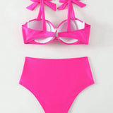 Swim Conjunto De Traje De Bano Push-up Para Mujer