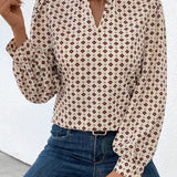 Frenchy Camisa De Mujer Con Estampado Geometrico