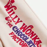 Willy Wonka and the Chocolate Factory X  Pantalones Con Dibujo Animado Y Cintura Con Cordon