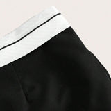 EZwear Pantalones Cortos De Talla Grande Para Mujeres Con Cintura Plegable