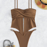 Swim Conjunto De Bikini Cami Arrugado Para Mujer