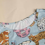 Conjunto De Pijama Con Estampado De Gato