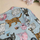 Conjunto De Pijama Con Estampado De Gato