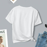 EZwear Camiseta De Manga Corta Con Estampado De Calavera Para Mujer