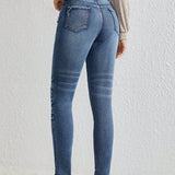 LUNE Jeans De Mujer De Alta Elasticidad, Estilo Vintage, Resistentes, Lavados Con Agua Y Arrugados A Presion