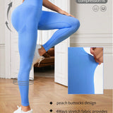 Yoga Basic Leggings Deportivos De Mujer De Color Azul