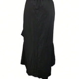 Prive Plus Size Women's Belted Side Tie Ruffle Hem Skirt