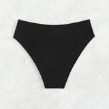 Swim Basics Pantalones De Bano De Punto Acanalado De Un Solo Color