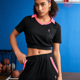 Sport Streetz Conjunto Deportivo Para Mujeres Con Estampado De Estrellas Y Contraste De Colores