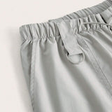 EZwear Pantalones Cargo Con Decoracion De Bolsillo En La Cintura Con Cordon