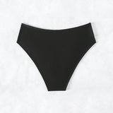 Swim Vcay Braguita De Bikini De Triangulo Hueco Para Mujer Con Patron De Letras En Diamante.