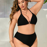 Swim Curve Bikini De Talla Grande Estilo Chaleco 3 Piezas / Set