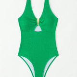 Swim Chicsea Traje De Bano De Una Pieza Ahuecado Para Mujer