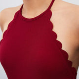 BIZwear Mujer Body Con Cuello Halter Y Dobladillo Curvo