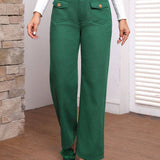 LUNE Pantalones Jeans De Un Solo Color Con Bolsillos Reversibles