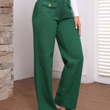 LUNE Pantalones Jeans De Un Solo Color Con Bolsillos Reversibles